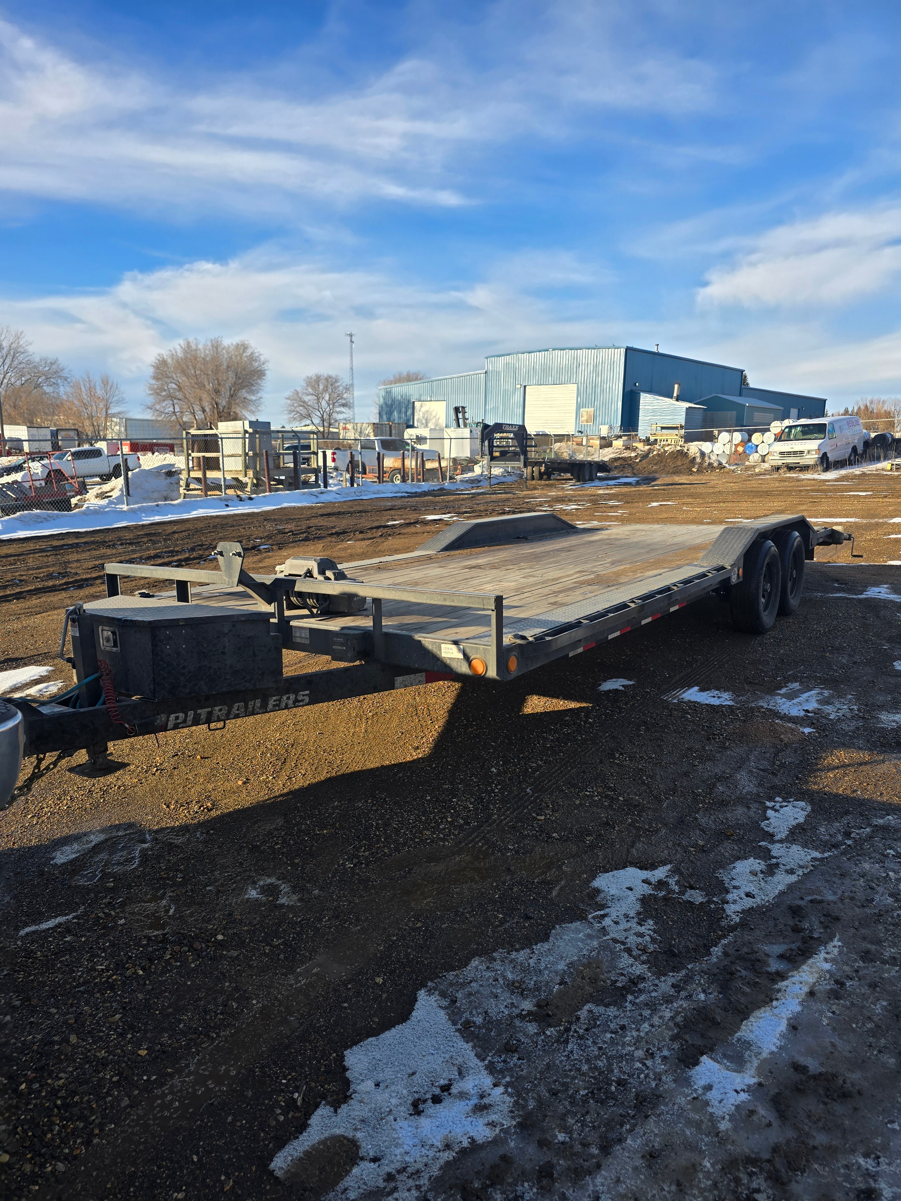 Car hauler trailer rental North Dakota - superwide flatbed trailers for safe vehicle transport